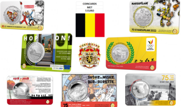 Coincards met 5 euromunt