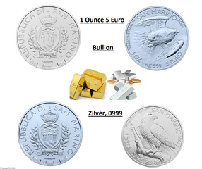 Proof: 5 euro Bullion zilveren munten