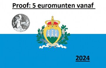 Proof: 5 euromunten vanaf 2024