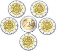2012: 5 X 2 euro, 10 jaar euro