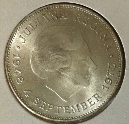 10 Gulden 1973, zilver 720/1000
