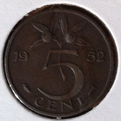 5 Cent 1952, UNC