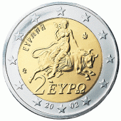 Griekenland 2 Euro Jaartal te selecteren