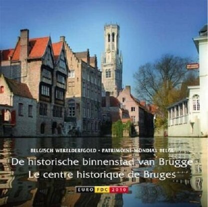 2010: Historische binnenstad Brugge met gekleurde penning