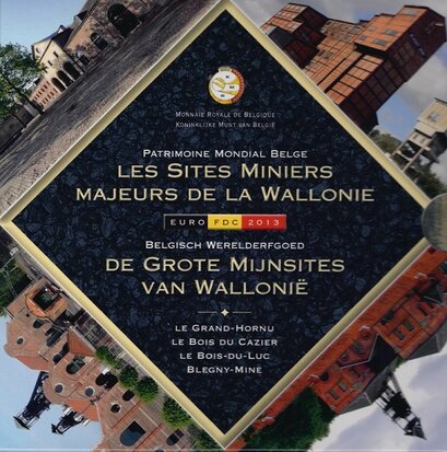 2013: Kolenmijnen van Wallonië met gekleurde penning