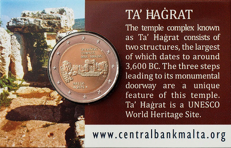 2019: Tempel van Ta’Ħaġrat in coincard