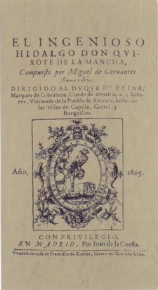 2005: 400ste verjaardag eerste uitgave van Miguel de Cervantes' Don Quichot van La Mancha