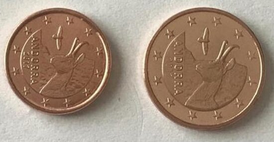 2017: 1 cent en 2 cent