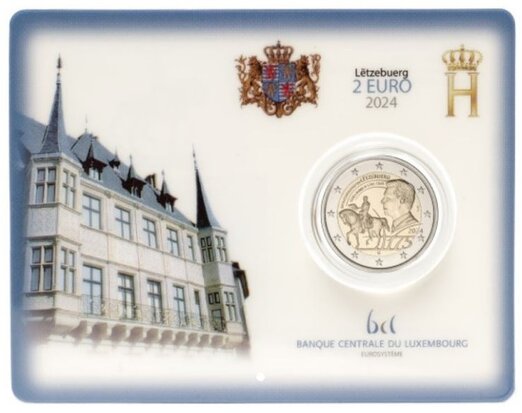  2024: 175e sterfdag van groothertog Guillaume II/Willem II, BU in coincard, MMT Raaf.