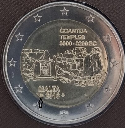 Malta 2 Euro 2016 "Ggantija Temples", Frans mmt