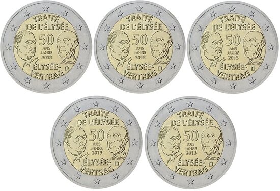2013: 5 X 2 euro, Elysée verdrag