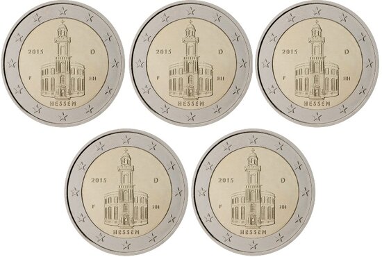 2015: 5 X 2 euro, Paulskirche Frankfurt am Main