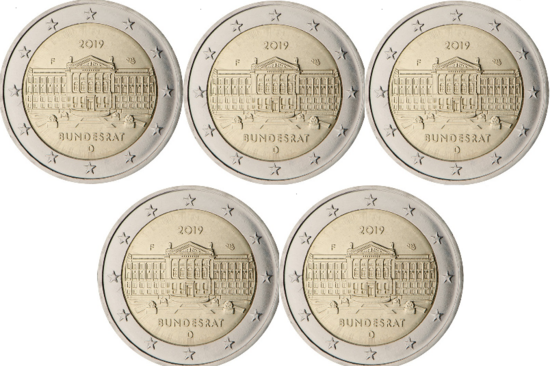 2019: 5 X 2 euro, Bundesrat
