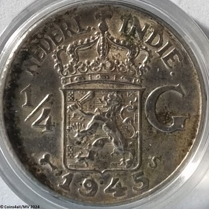 Nederlands Indië 25 Cent 1945 Pr.
