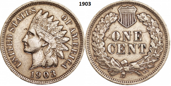 1 Cent 1903, Indian Head