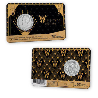 zilveren ½ Gulden van Wilhelmina '1910 - 1919', Deluxe versie 2