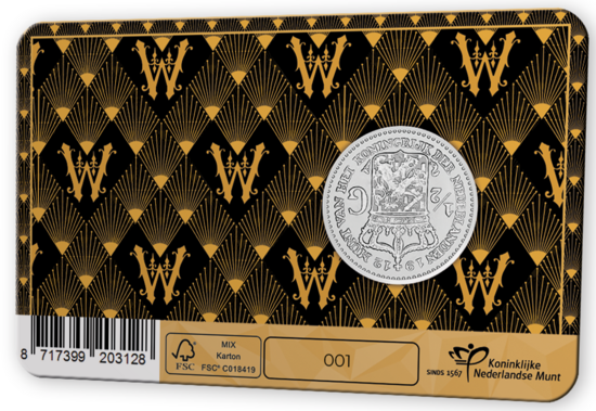 zilveren ½ Gulden van Wilhelmina '1910 - 1919', Deluxe versie 2