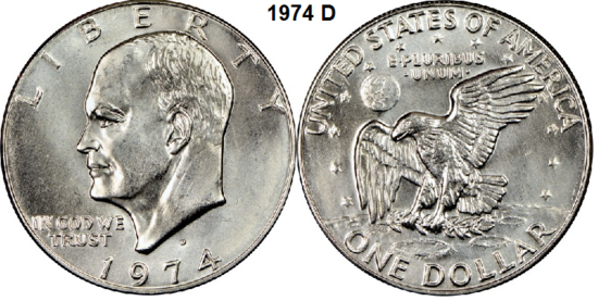 1 Dollar 1974, mmt D