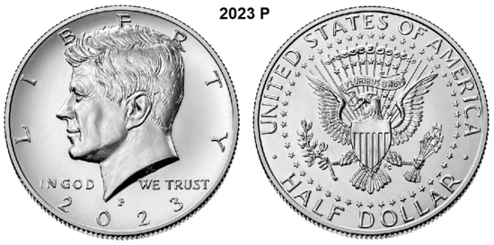 ½ Dollar 2023, zonder mmt