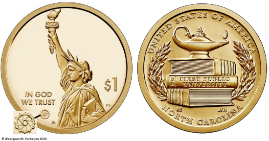 1 US Dollar 2021, North Carolina