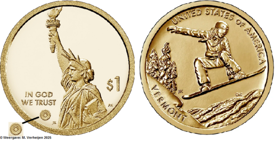1 US Dollar 2022, Vermont