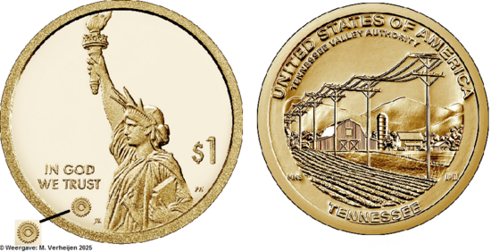 1 US Dollar 2022, Tennessee