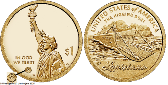 1 US Dollar 2023, Louisiana