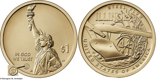 1 US Dollar 2024, Illinois