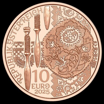 Oostenrijk 10 euro 2025 "Aufdirndl - Linnen", BU in koper