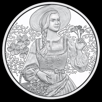 Oostenrijk 10 euro 2025 "Aufdirndl - Linnen", Prooflike/HGH in Zilver Ag 925