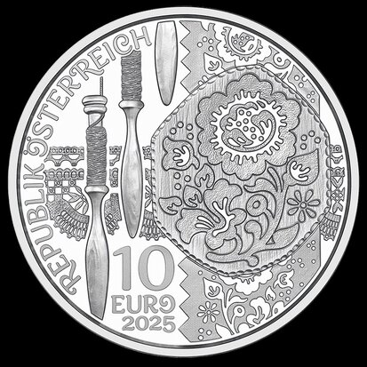 Oostenrijk 10 euro 2025 "Aufdirndl - Linnen", Proof in Zilver Ag 925