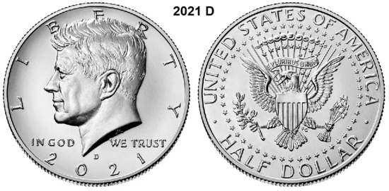 US ½ Dollar 2021, mmt D