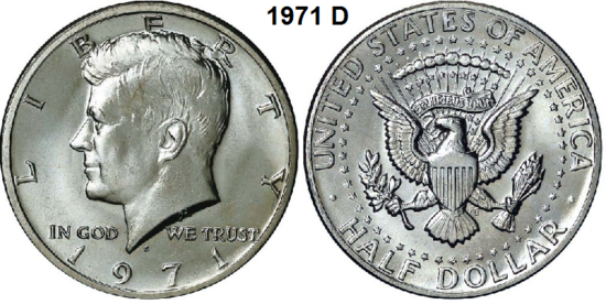 US ½ Dollar 1971, mmt D