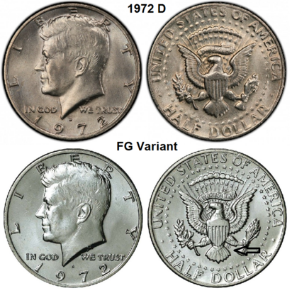 US ½ Dollar 1972, mmt D