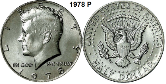 US ½ Dollar 1978, zonder mmt
