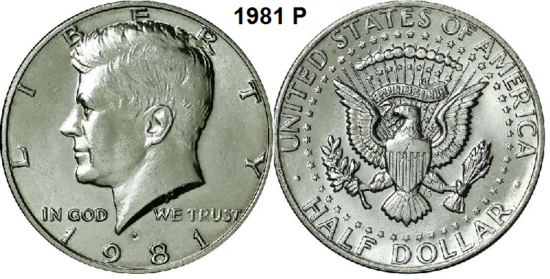 US ½ Dollar 1981, mmt P