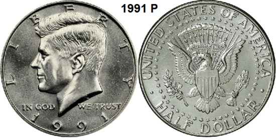 US ½ Dollar 1991, mmt P
