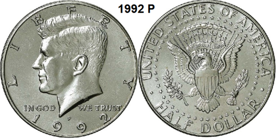 US ½ Dollar 1992, mmt P