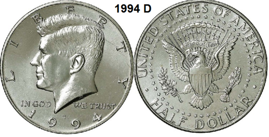 US ½ Dollar 1994, mmt D