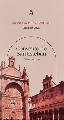 Spanje 2 Euro 2025 "Oude binnenstad van Salamanca", Proof in coincard