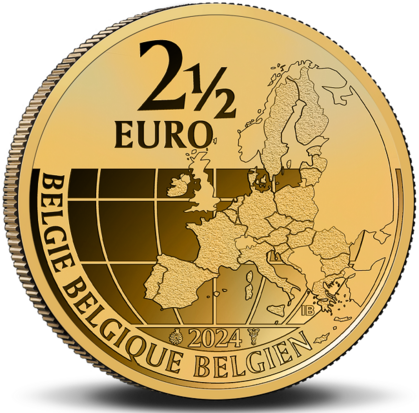 België 2½ Euro 2024 "De bij in België", BU in coincard Frans