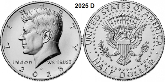 US ½ Dollar 2025, mmt D