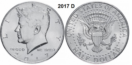 US ½ Dollar 2017, mmt D
