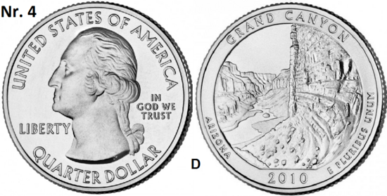 25 Cent 2010, Grand Canyon National Park Arizona mmt D