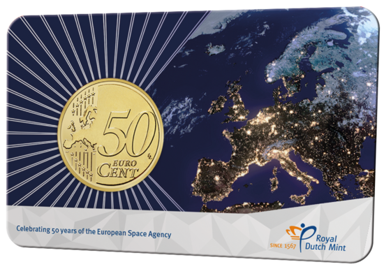 Nederland  50 cent 2025 "50 Jaar ESA", BU