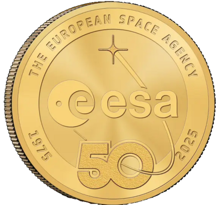 België 2½ Euro 2025 "50 Jaar ESA", voorkant