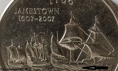 25 Cent 2000, Virginia 'The Old Dominion', UNC mmt D error strike
