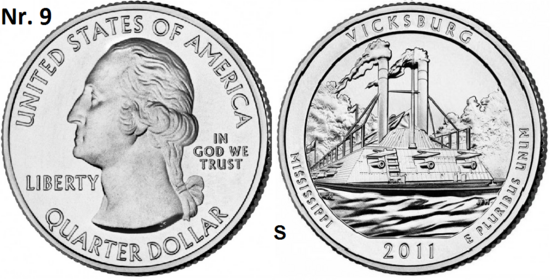 25 Cent 2011, Vicksburg National Military Park, Mississippi mmt S