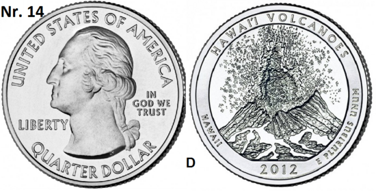 25 Cent 2012, Hawai'i Volcanoes National Park, Hawaii mmt D