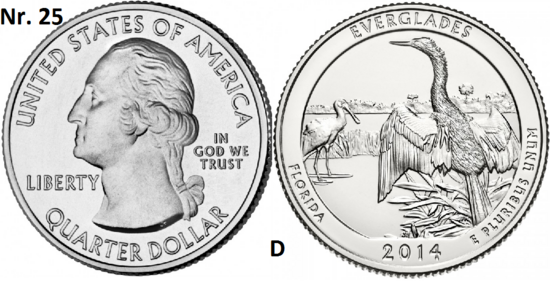 25 Cent 2014, Everglades National Park, Florida mmt D